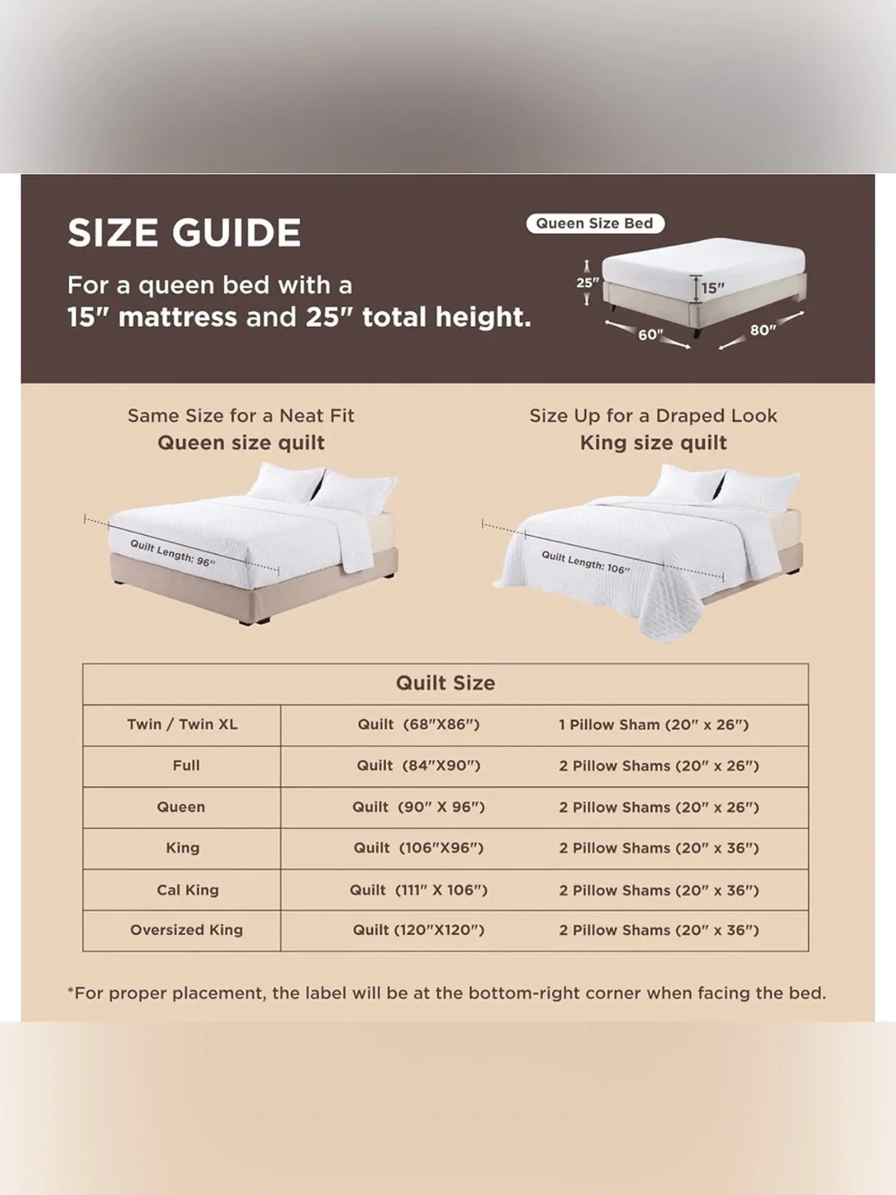 Bedsure Queen White Quilted Bedspread Set - Classic Hotel-Style Bedding